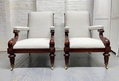 Pair of Ralph Lauren Upholstered Lounge Chairs