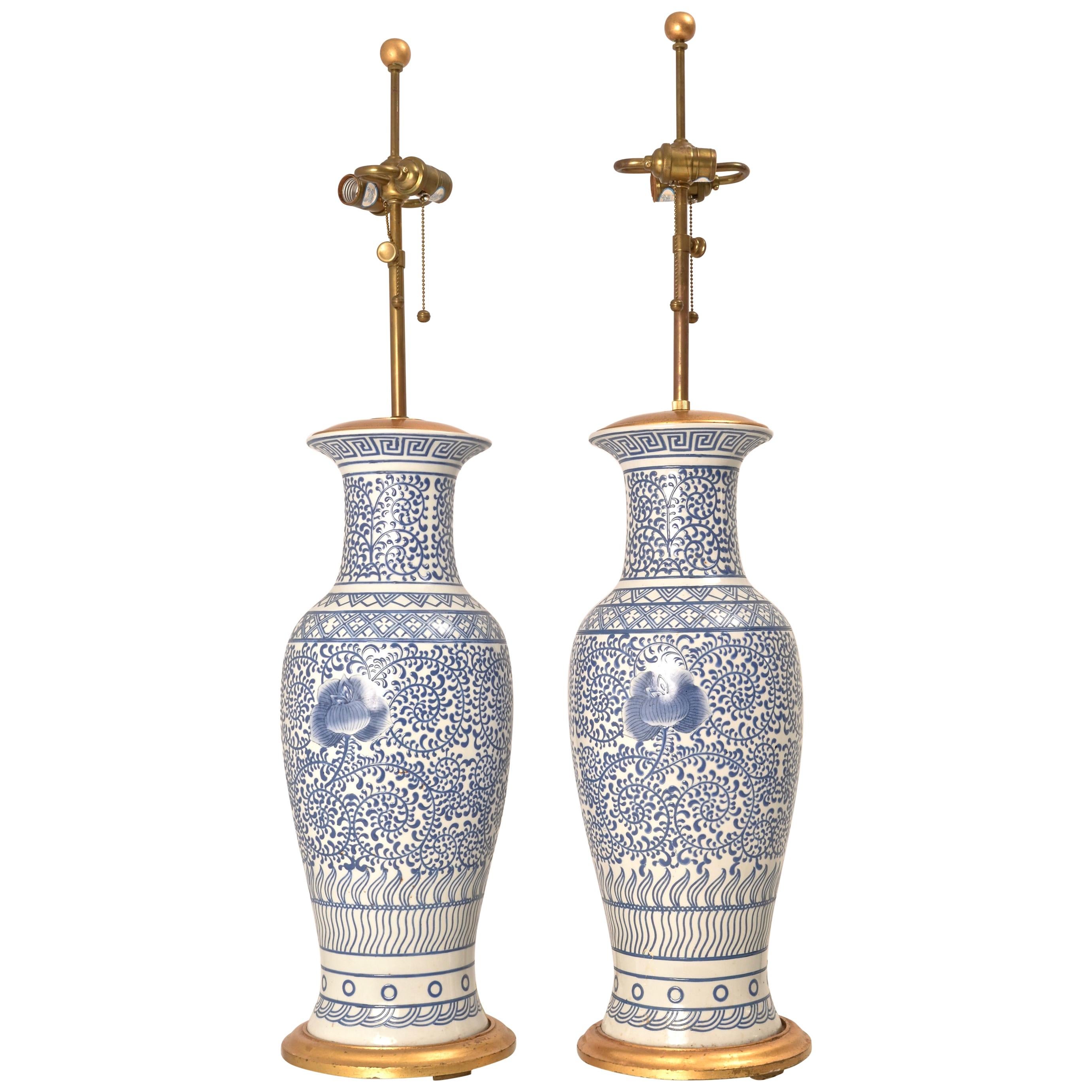 Pair of Ralph Lauren Urn Lamps, Large Size