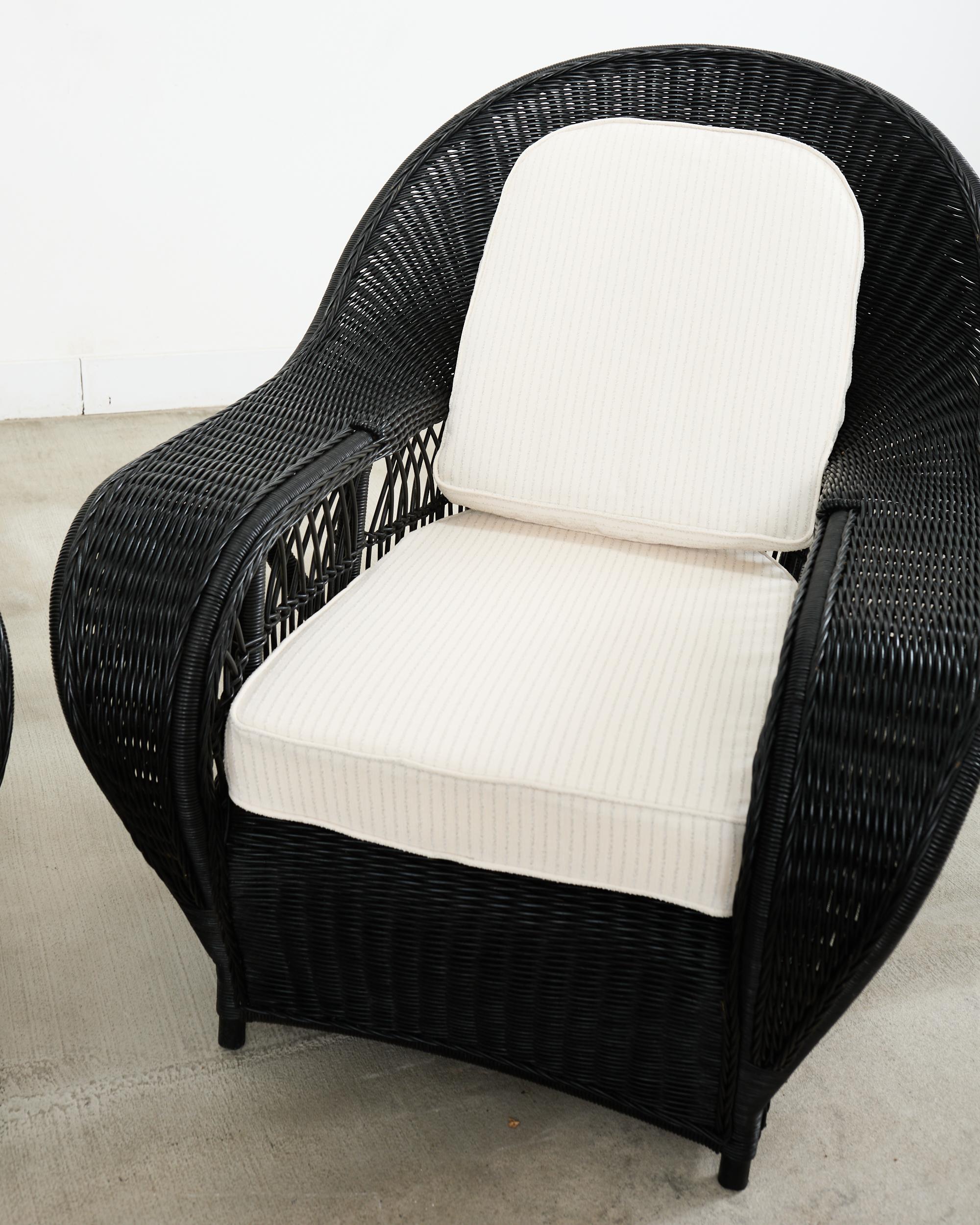 Coppia di sedie da giardino in vimini e rattan di Ralph Lauren in vendita 7