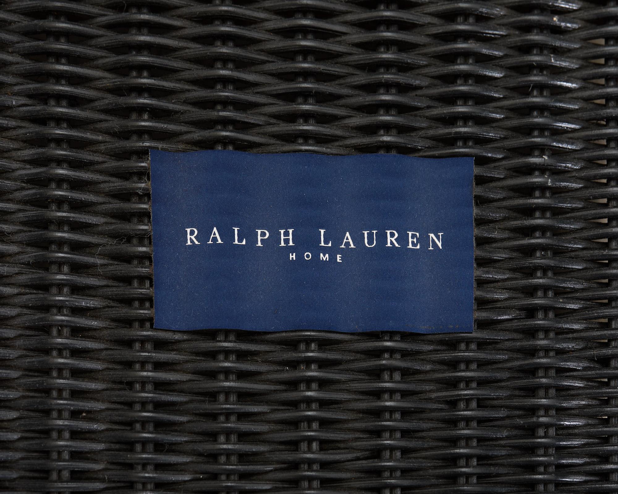 Coppia di sedie da giardino in vimini e rattan di Ralph Lauren in vendita 1