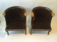 Pair of Rams Head Tub Chairs