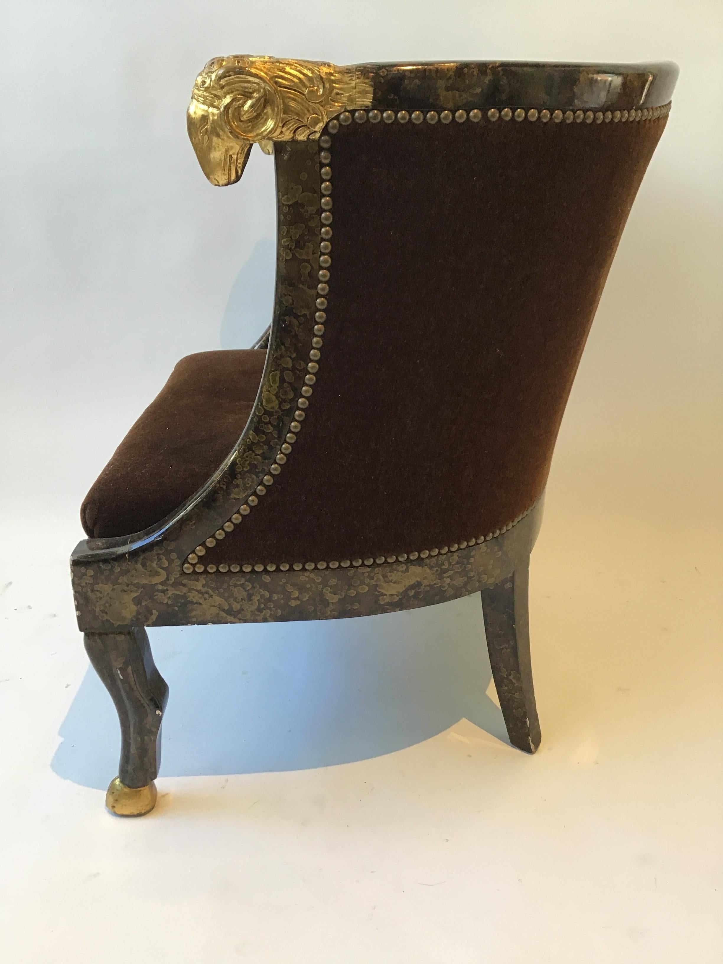 Pair of Rams Head Tub Chairs 2