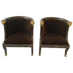 Pair of Rams Head Tub Chairs