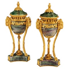 Paar "Rams"-Parfümbrenner von Maison Millet, Frankreich, CIRCA 1870