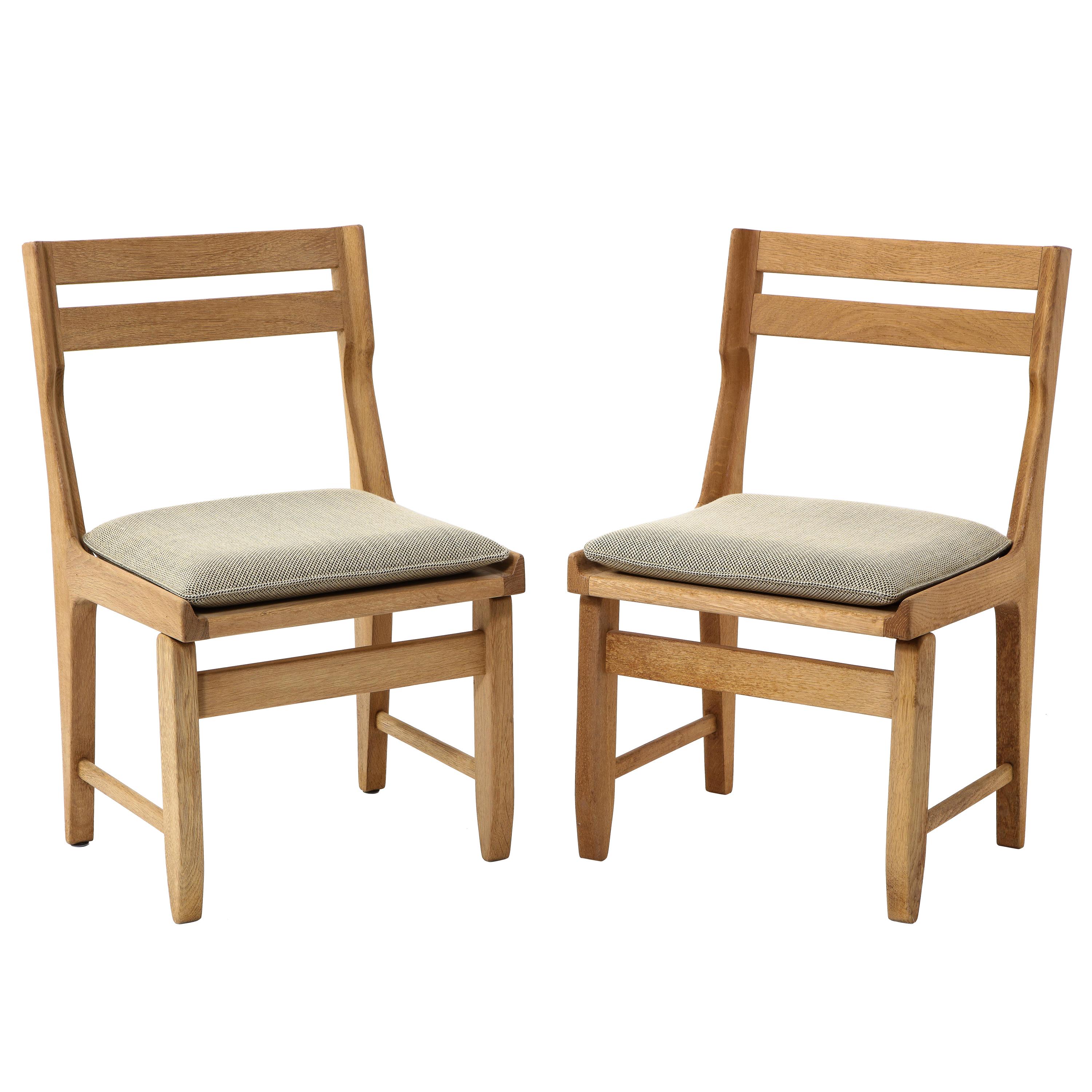 Pair of "Raphaël" Guillerme & Chambron Chairs, France, 1970's For Sale