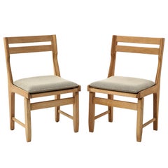 Vintage Pair of "Raphaël" Guillerme & Chambron Chairs, France, 1970's