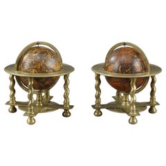 Pair of rare 17th century celestial and terrestrial globes, Vincenzo Coronelli