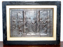 Pair of Rare 1821 Dated John Henning After Raphael Grand Tour Bronze Plaques