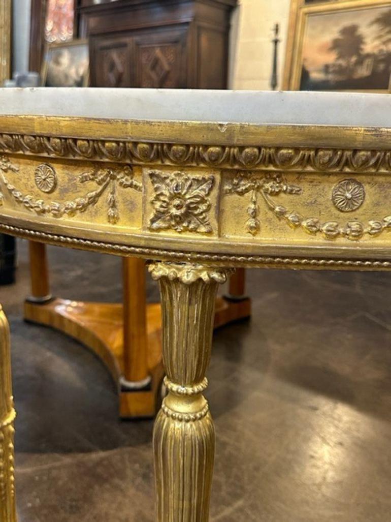 18th Century and Earlier Pair of Rare 18th Century George III Giltwood Consoles with Marble Tops For Sale