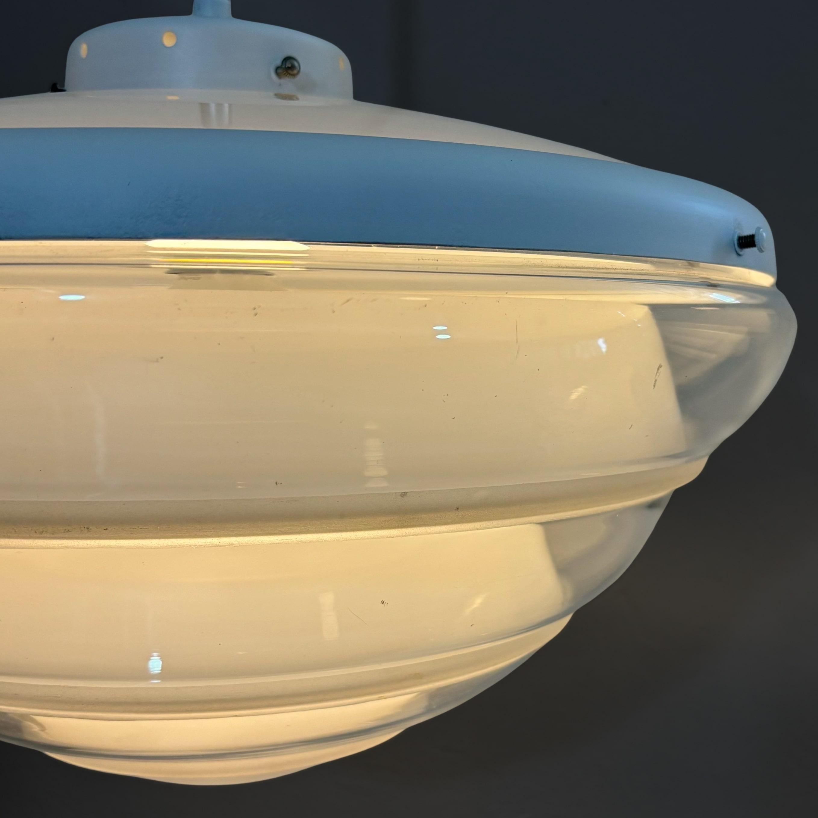 Pair of Rare 1930s industrial Bauhaus KG Pendant Lamps by K.G. Lindesvärd For Sale 4