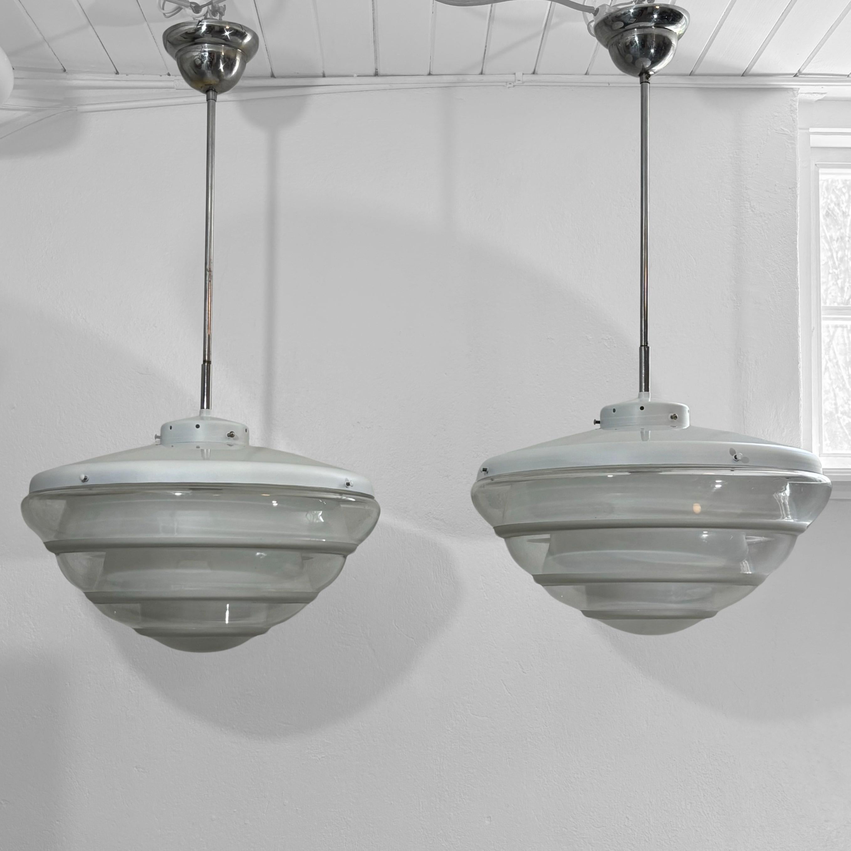 A pair of large Bauhaus-style 