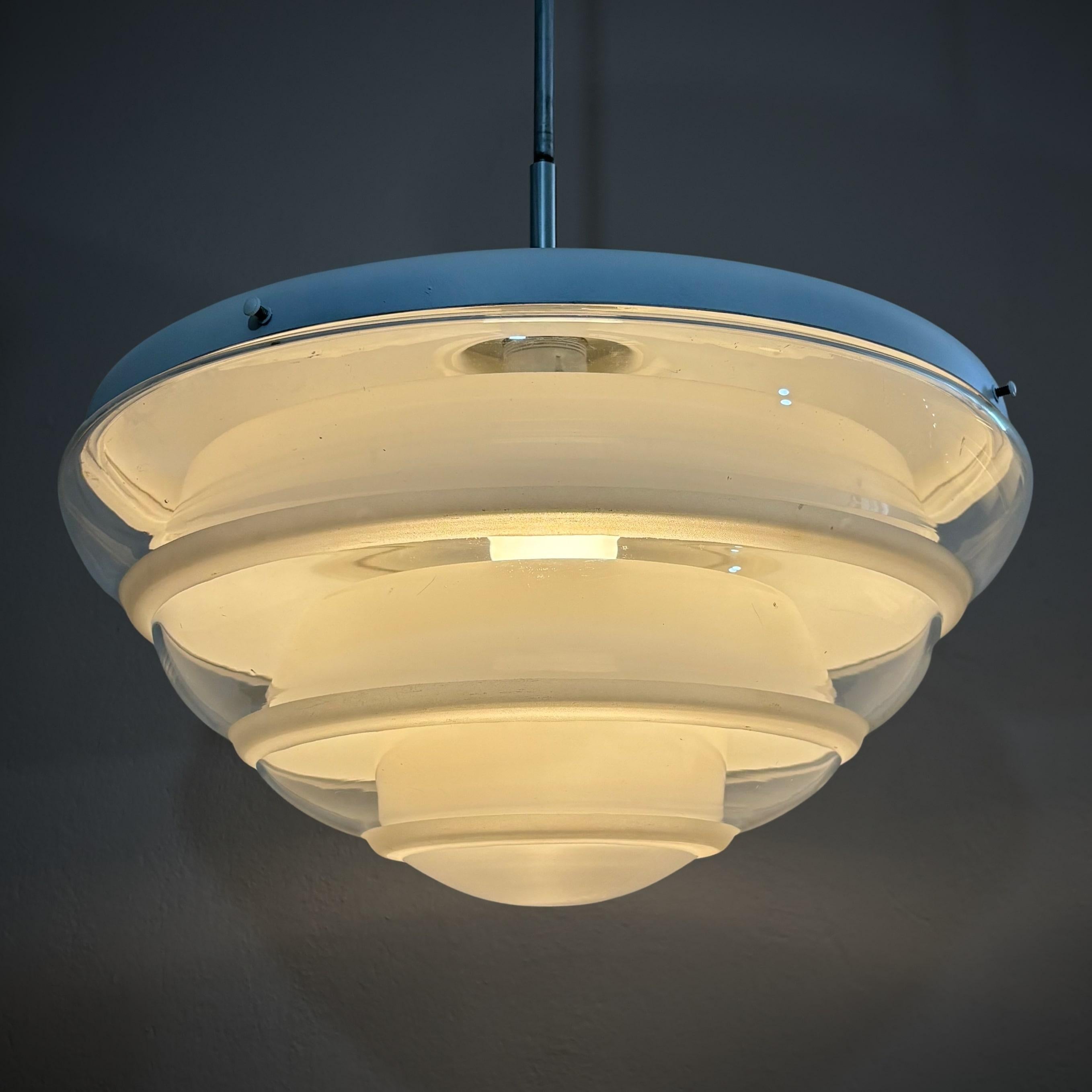 Pair of Rare 1930s industrial Bauhaus KG Pendant Lamps by K.G. Lindesvärd For Sale 1