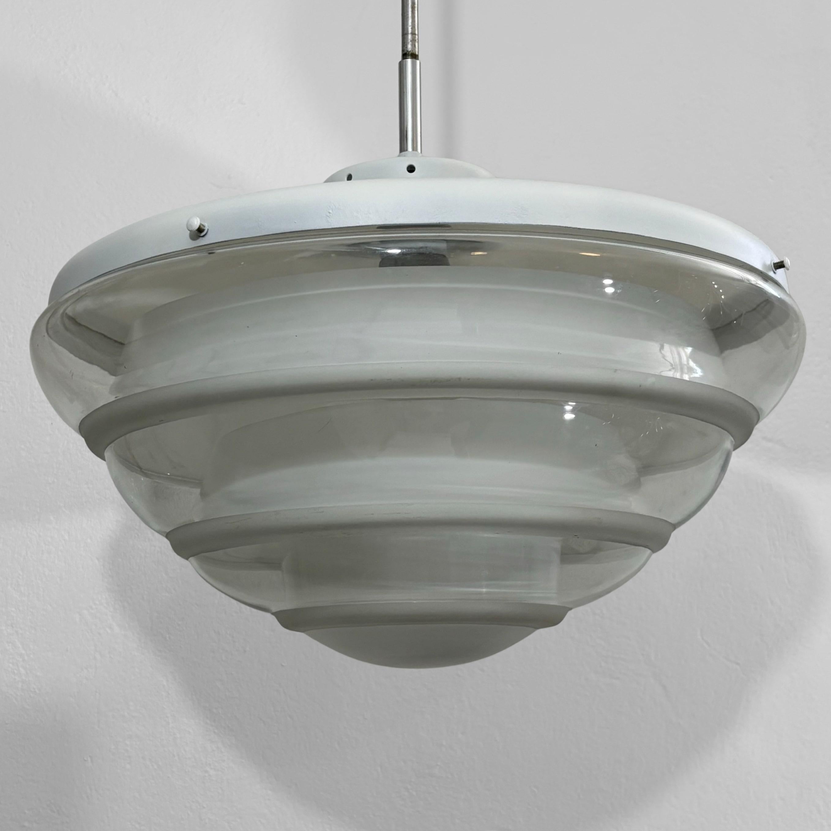 Pair of Rare 1930s industrial Bauhaus KG Pendant Lamps by K.G. Lindesvärd For Sale 2
