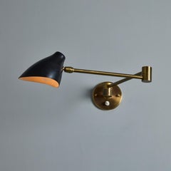 Pair of Rare 1950s Angelo Lelli Articulating Wall Lamps for Arredoluce