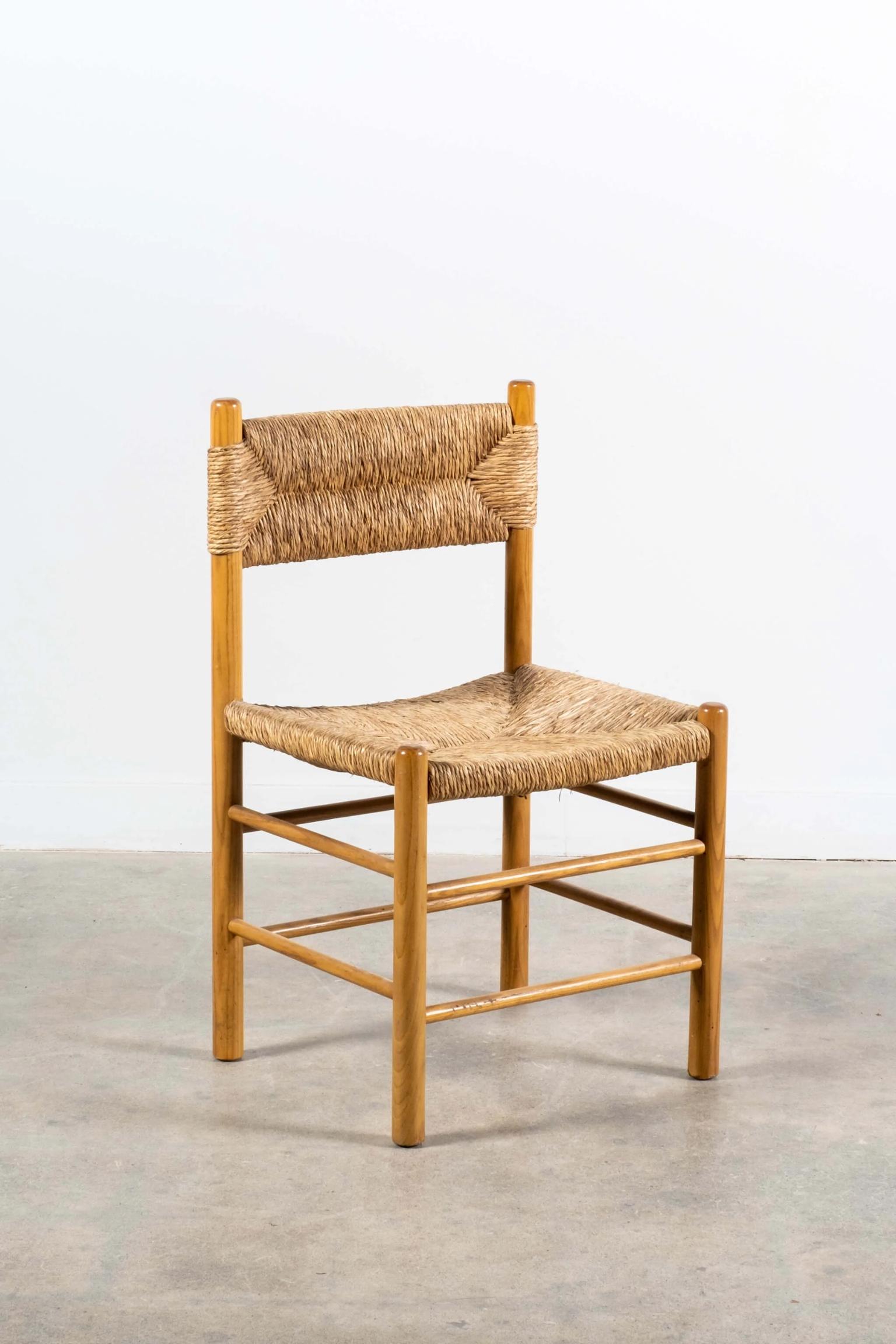 Pair of Rare 1950s Dordogne Dining Chairs by Charlotte Perriand for Robert Sento In Good Condition For Sale In Toronto, CA