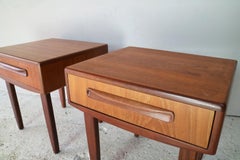 Pair of Rare 1970s Midcentury G Plan E Gomme Fresco Range Bedside Tables