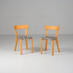 Pair of Rare Aalto Model 69 Wartime Chairs, 1940s