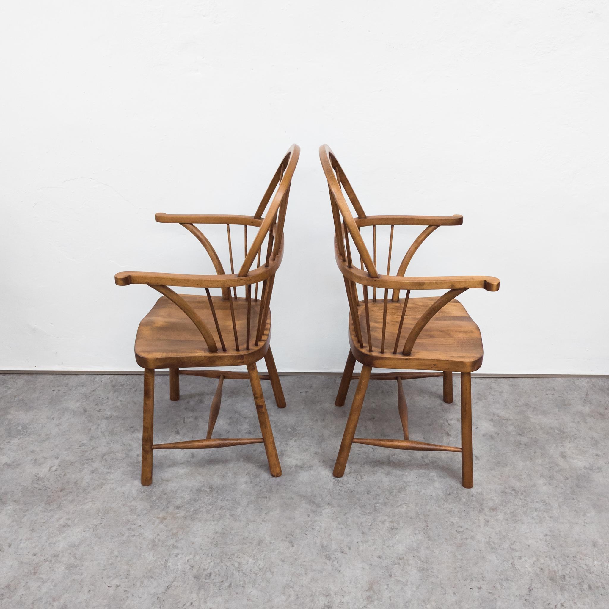 Early 20th Century Pair of Rare Adolf Loos Thonet B 952 F Armchairs For Sale