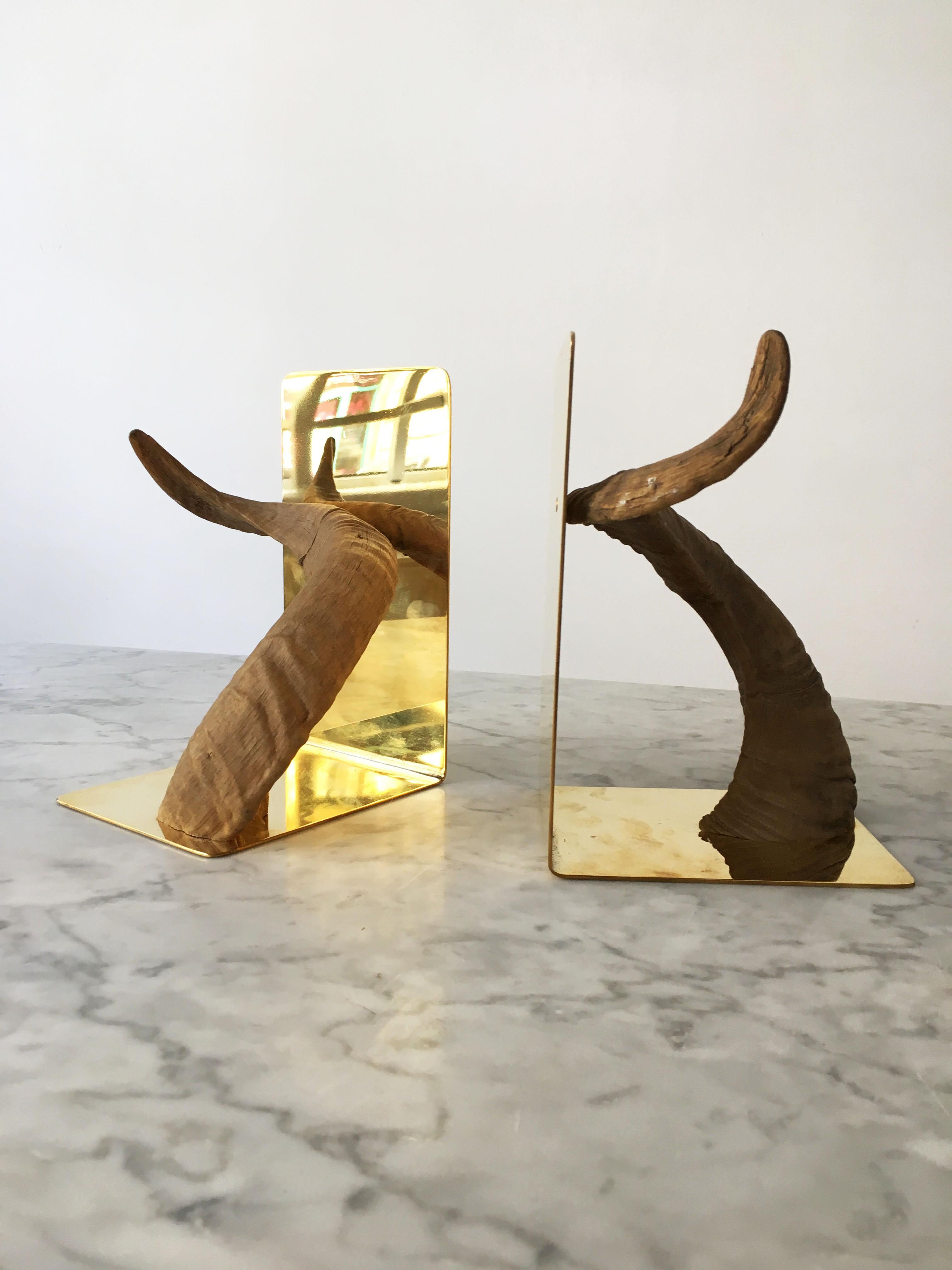Carl Auböck II Pair of Rare and Extraordinary Bookends Model '5672', Austria 1950s. Signed: Auböck