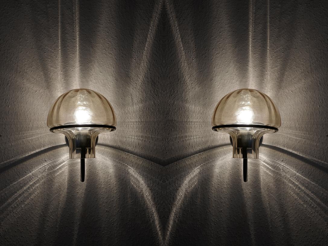 Pair of Rare and Large Modernist Sconces Wall Lights, Sweden, 1960s For Sale 4