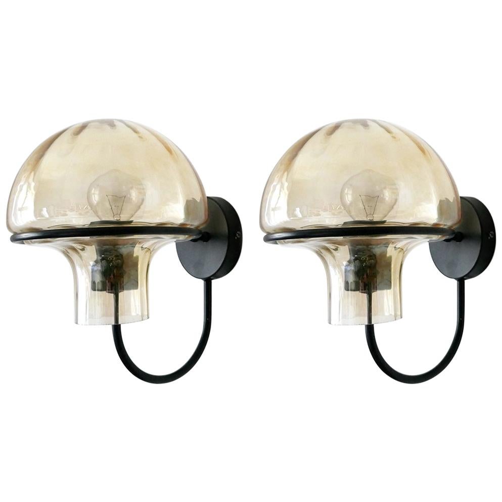 Pair of Rare and Large Modernist Sconces Wall Lights, Sweden, 1960s For Sale