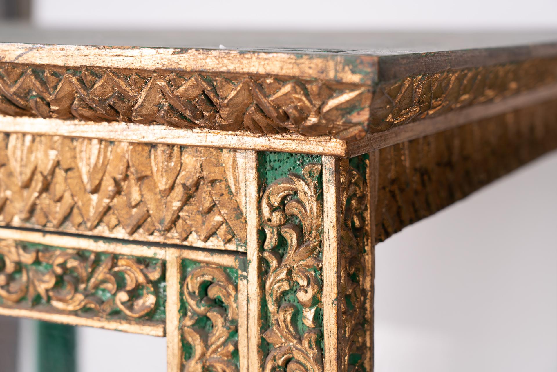 Hand-Carved Pair of Rare Antique Glas Cabinets from Thailand For Sale