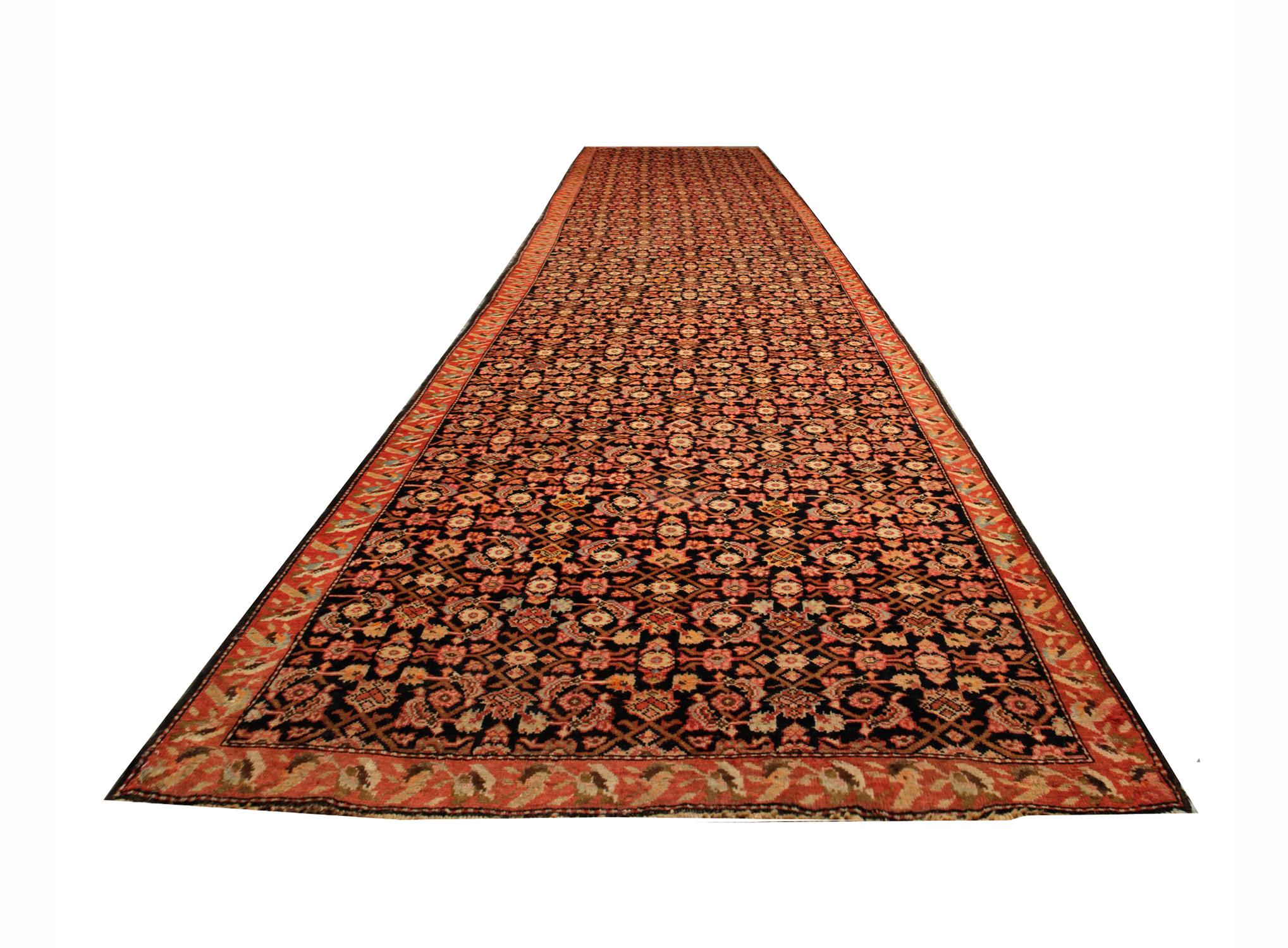 Vegetable Dyed Pair of Rare Antique Runner Rug Caucasian Wool Carpet For Sale