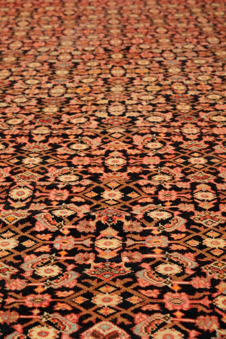 Pair of Rare Antique Runner Rug Caucasian Wool Carpet For Sale 1