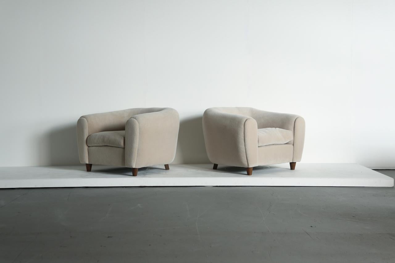 Mid-Century moderno Coppia di rare poltrone, Napoli, Italia, anni '50 in vendita