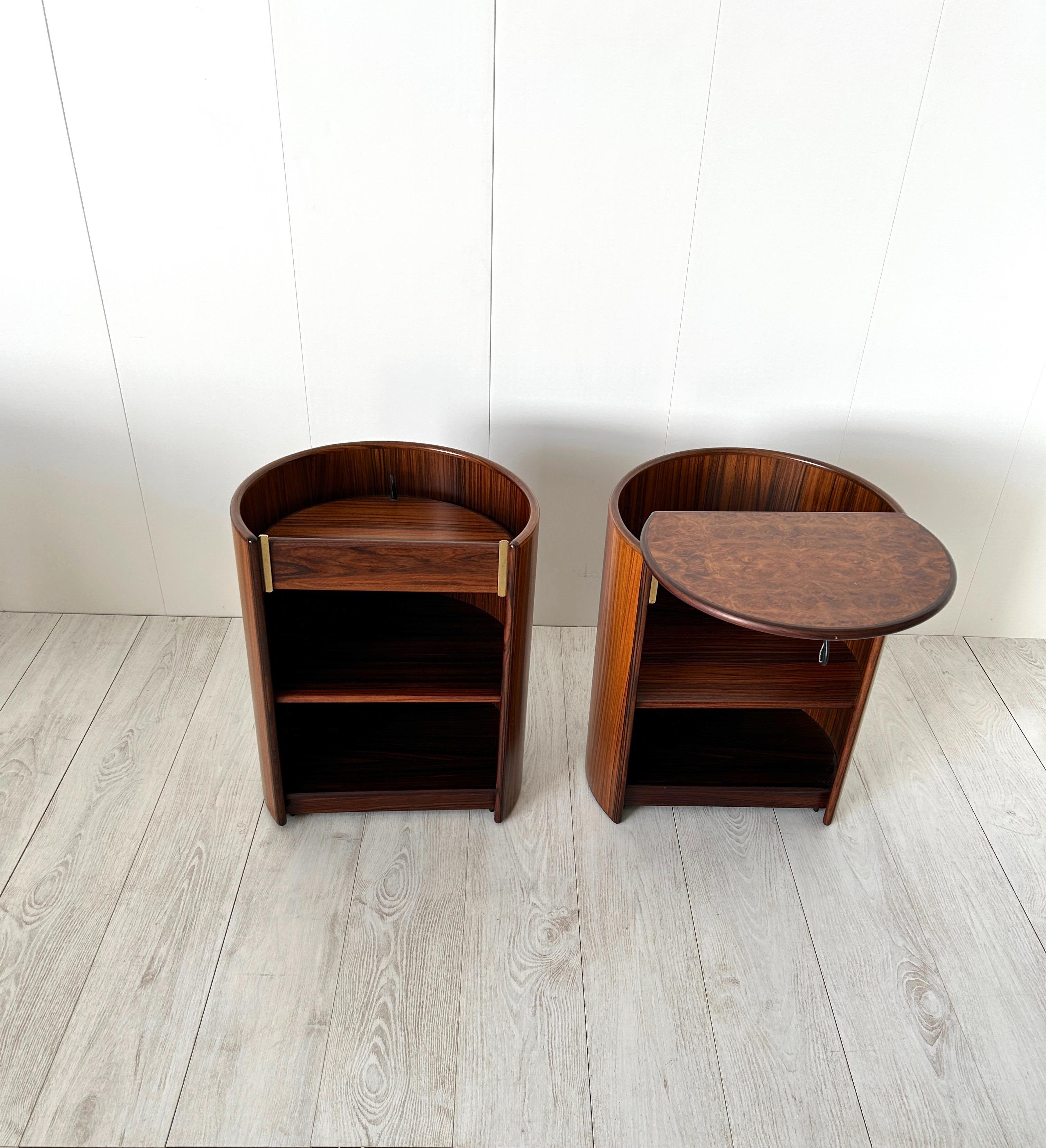 Pair of Rare Bedside Table Artona by Afra E Tobia Scarpa - Maxalto 3