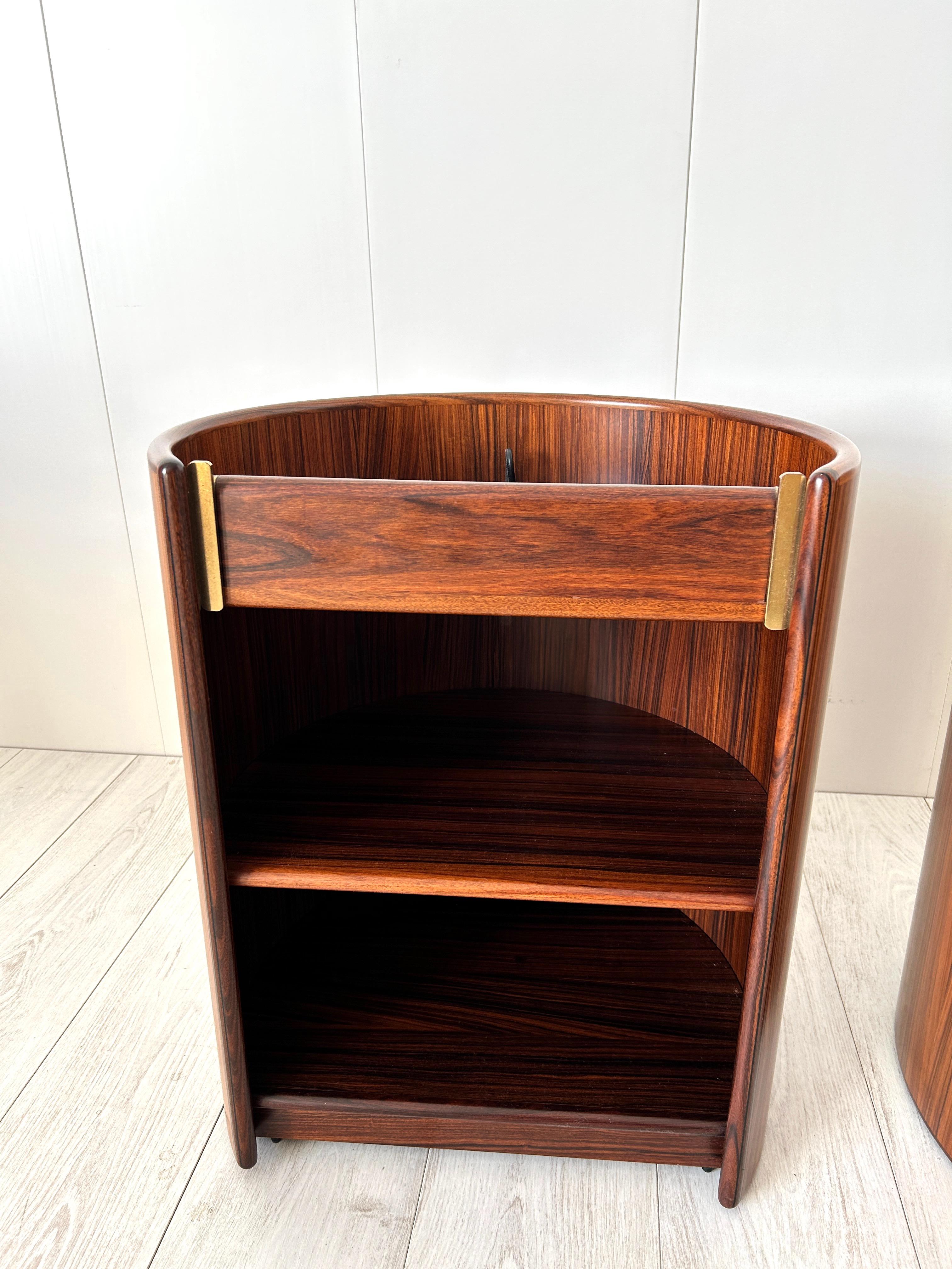 Pair of Rare Bedside Table Artona by Afra E Tobia Scarpa - Maxalto 6