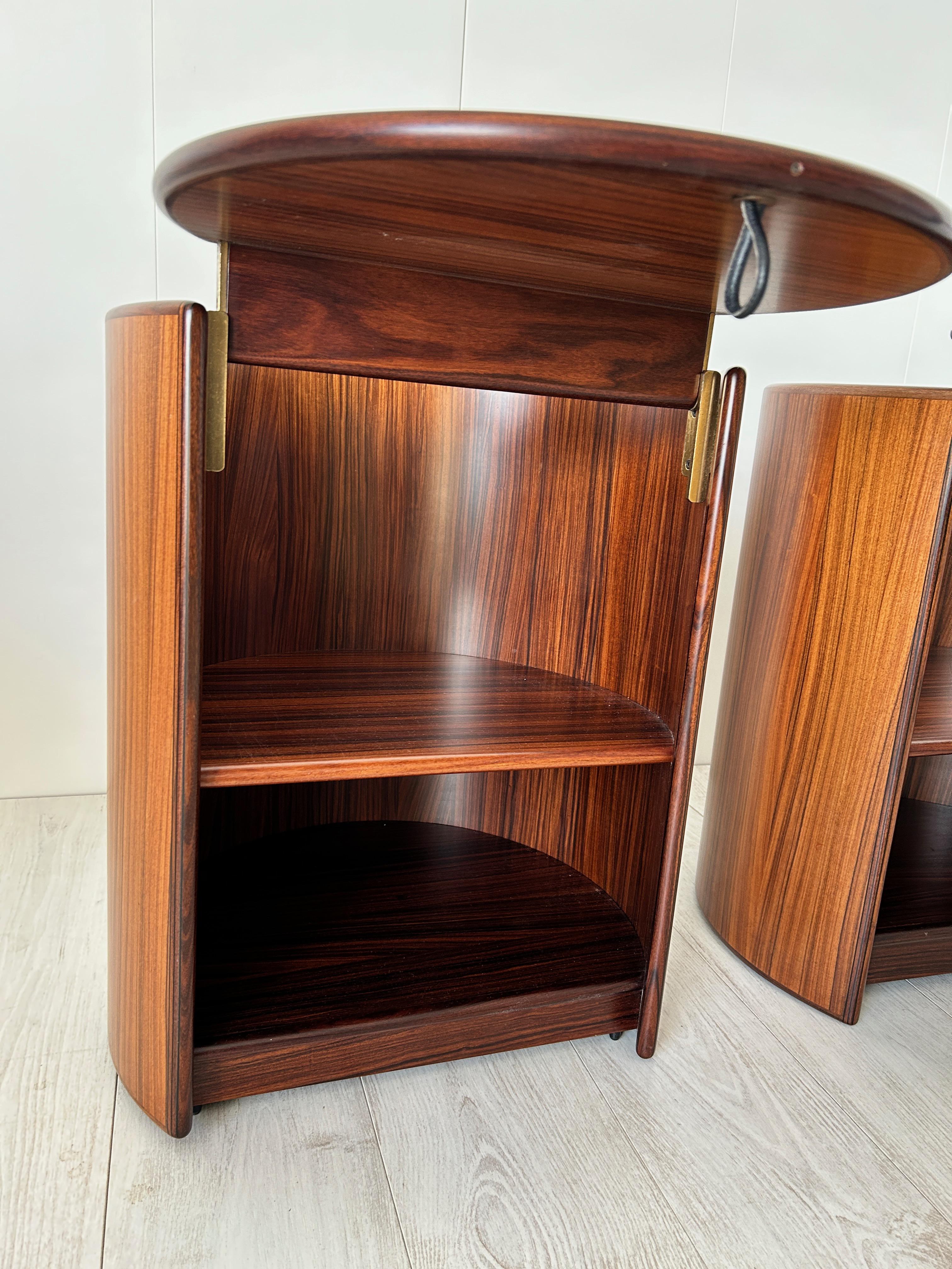 Pair of Rare Bedside Table Artona by Afra E Tobia Scarpa - Maxalto 9
