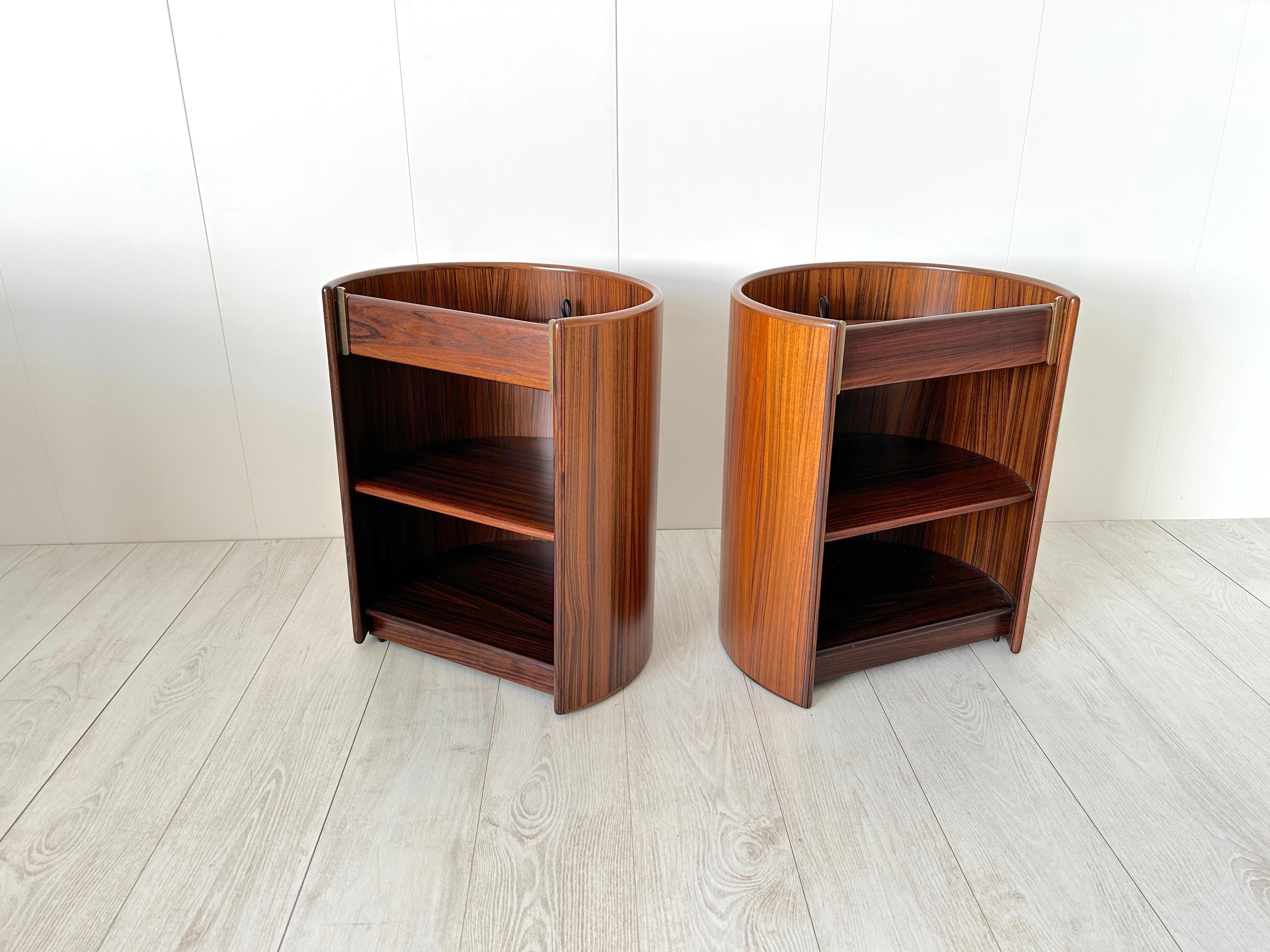 Pair of Rare Bedside Table Artona by Afra E Tobia Scarpa - Maxalto In Excellent Condition In Rivoli, IT