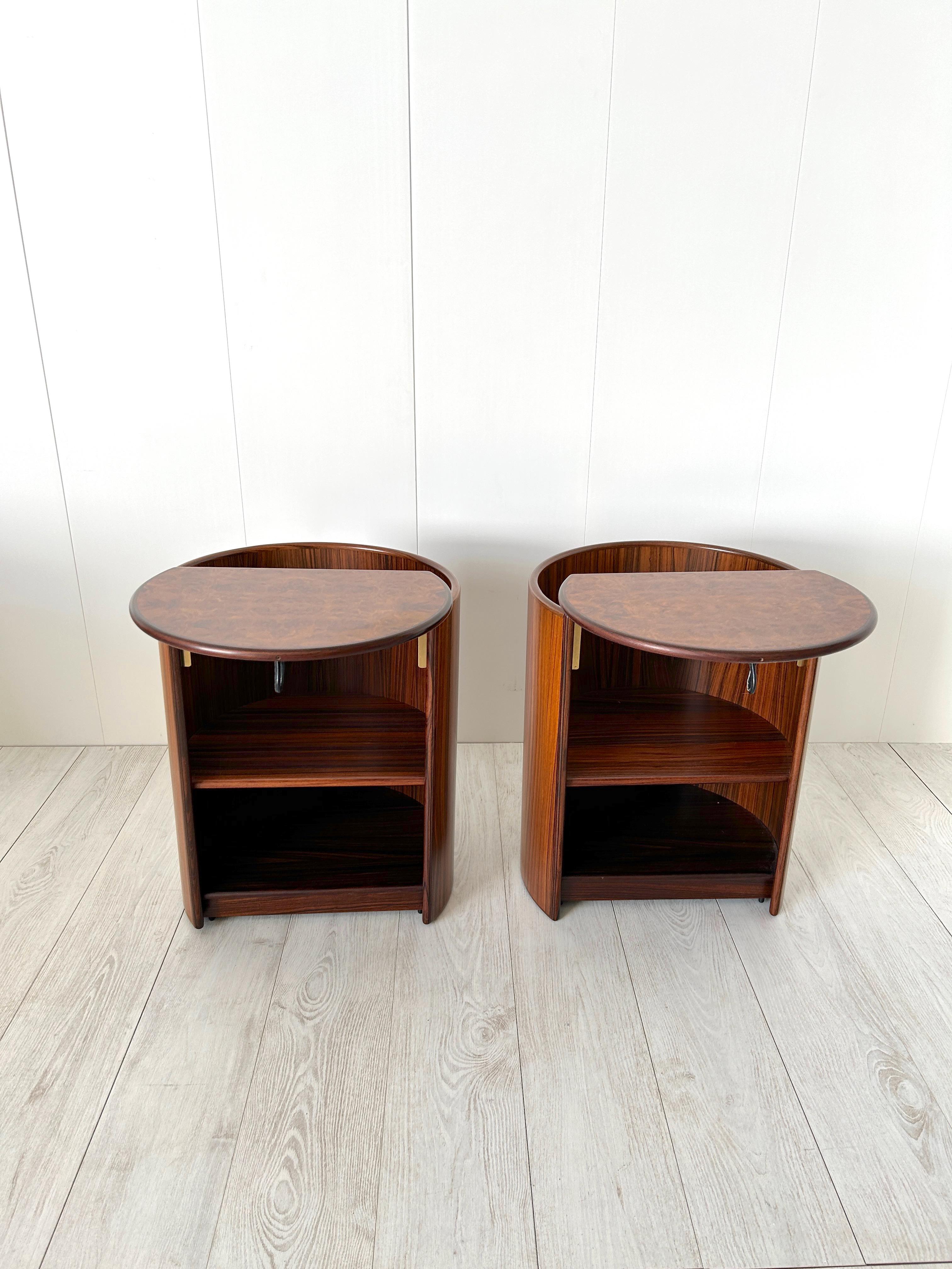 Pair of Rare Bedside Table Artona by Afra E Tobia Scarpa - Maxalto 1