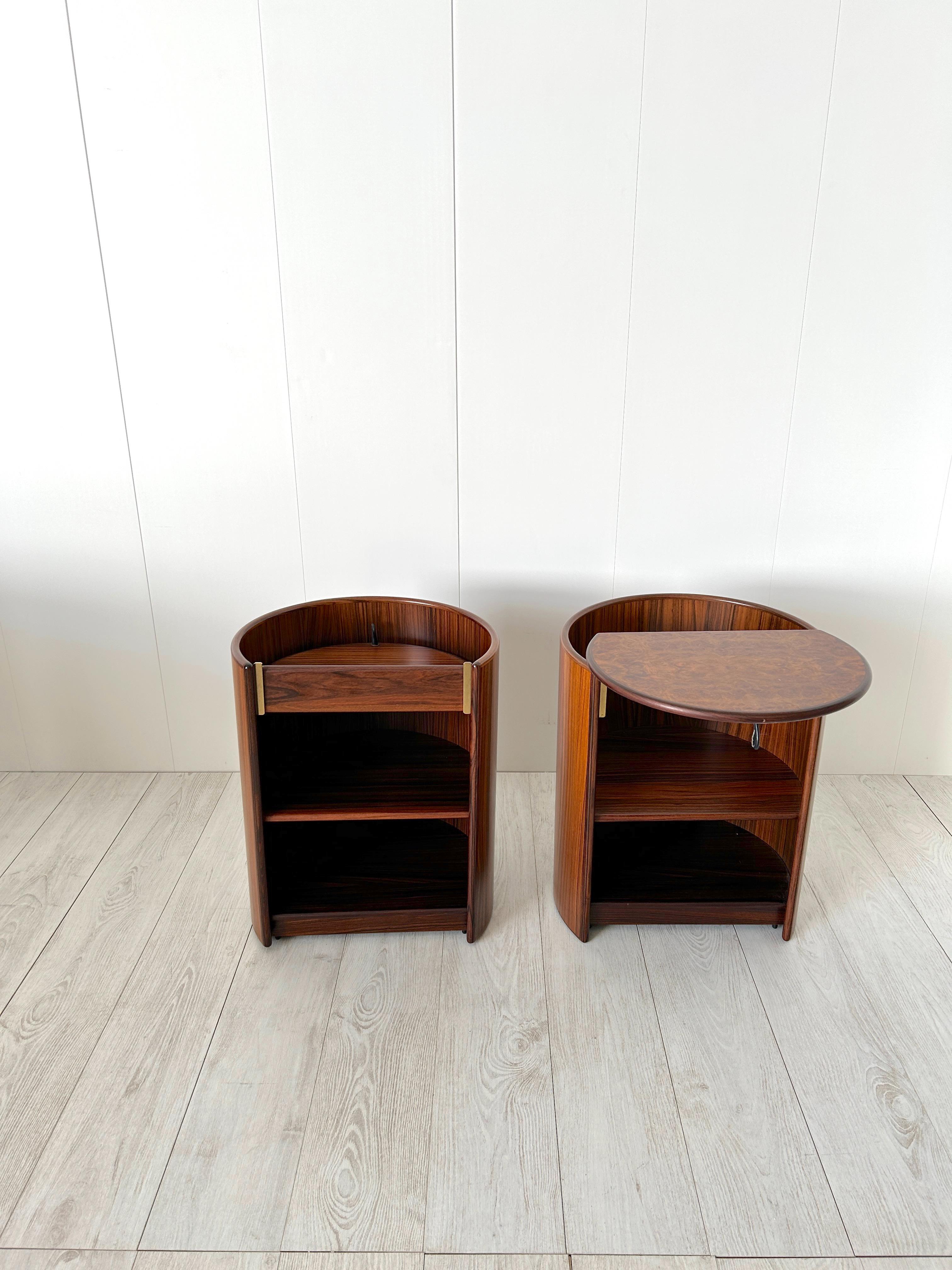 Pair of Rare Bedside Table Artona by Afra E Tobia Scarpa - Maxalto 2