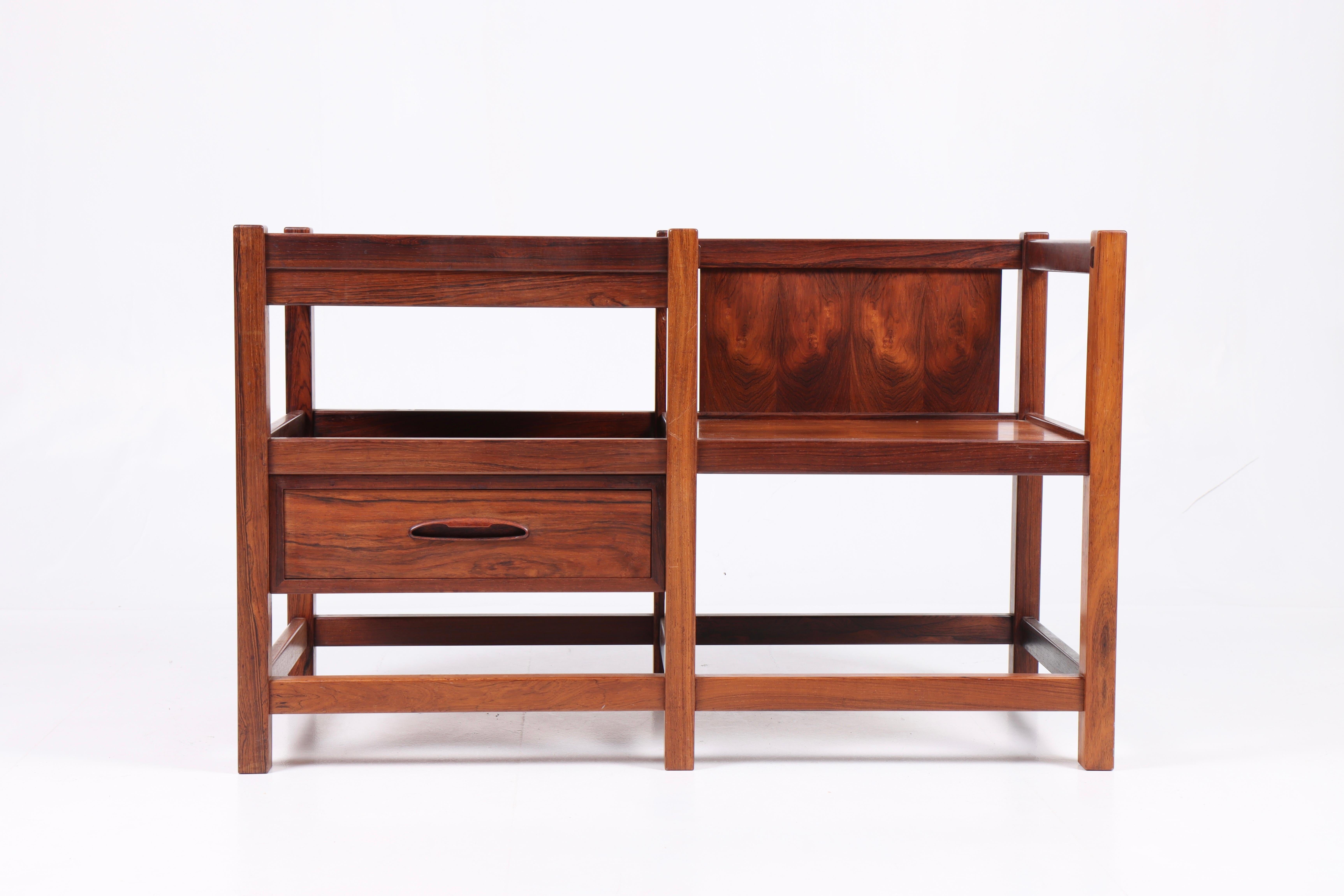Mid-20th Century Pair of Rare Benches in Rosewood, Made in Denmark 1960s For Sale