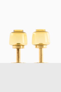 Pair of Rare Candlesticks, Model L-184 by Hans-agne Jakobsson, 1950s