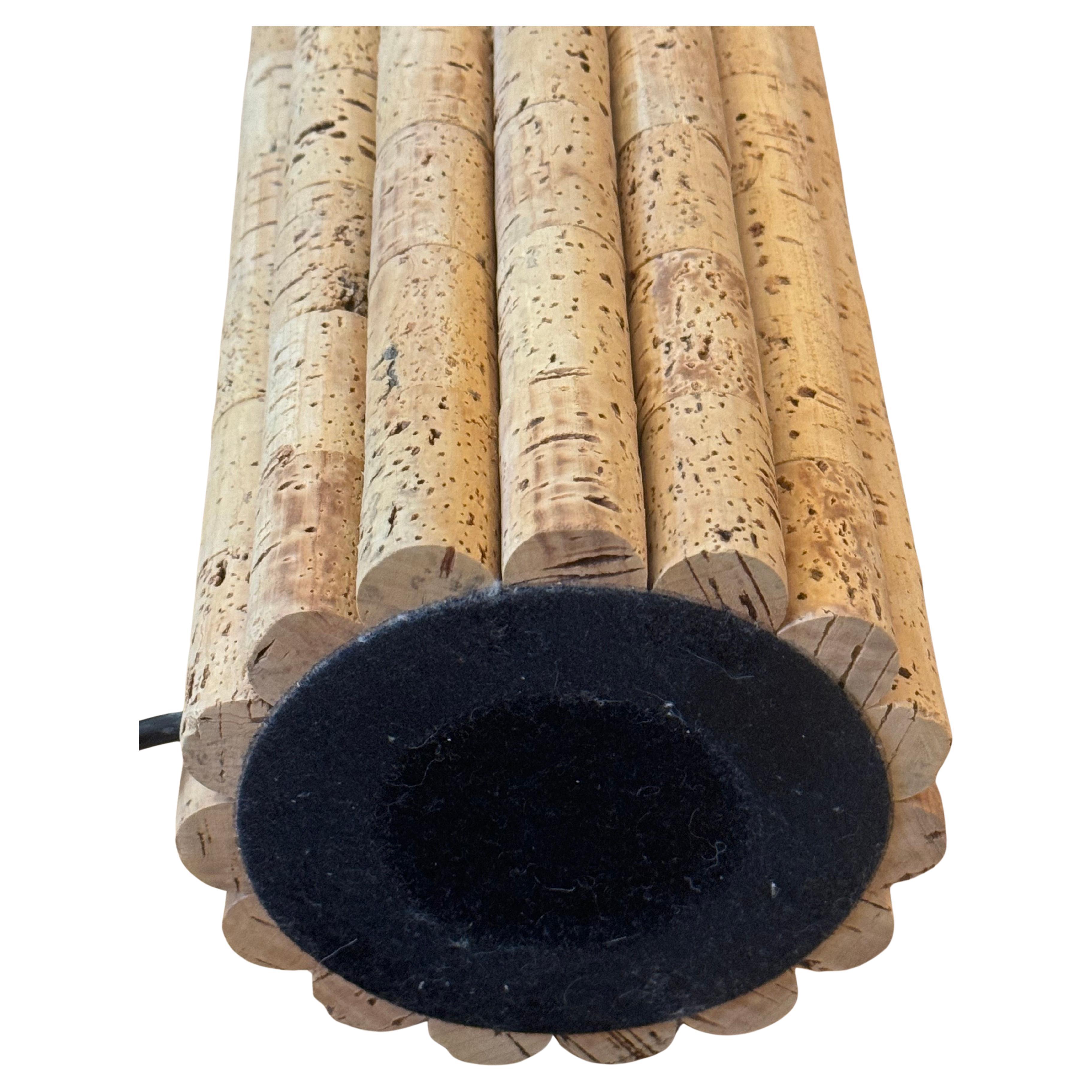 Rare Cork and Row Silk Table Lamp by Ingo Maurer for Design M, 1970s For Sale 2