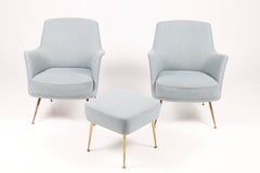 Pair of Rare Danish Lounge Chairs by Lysberg Hansen, 1950s