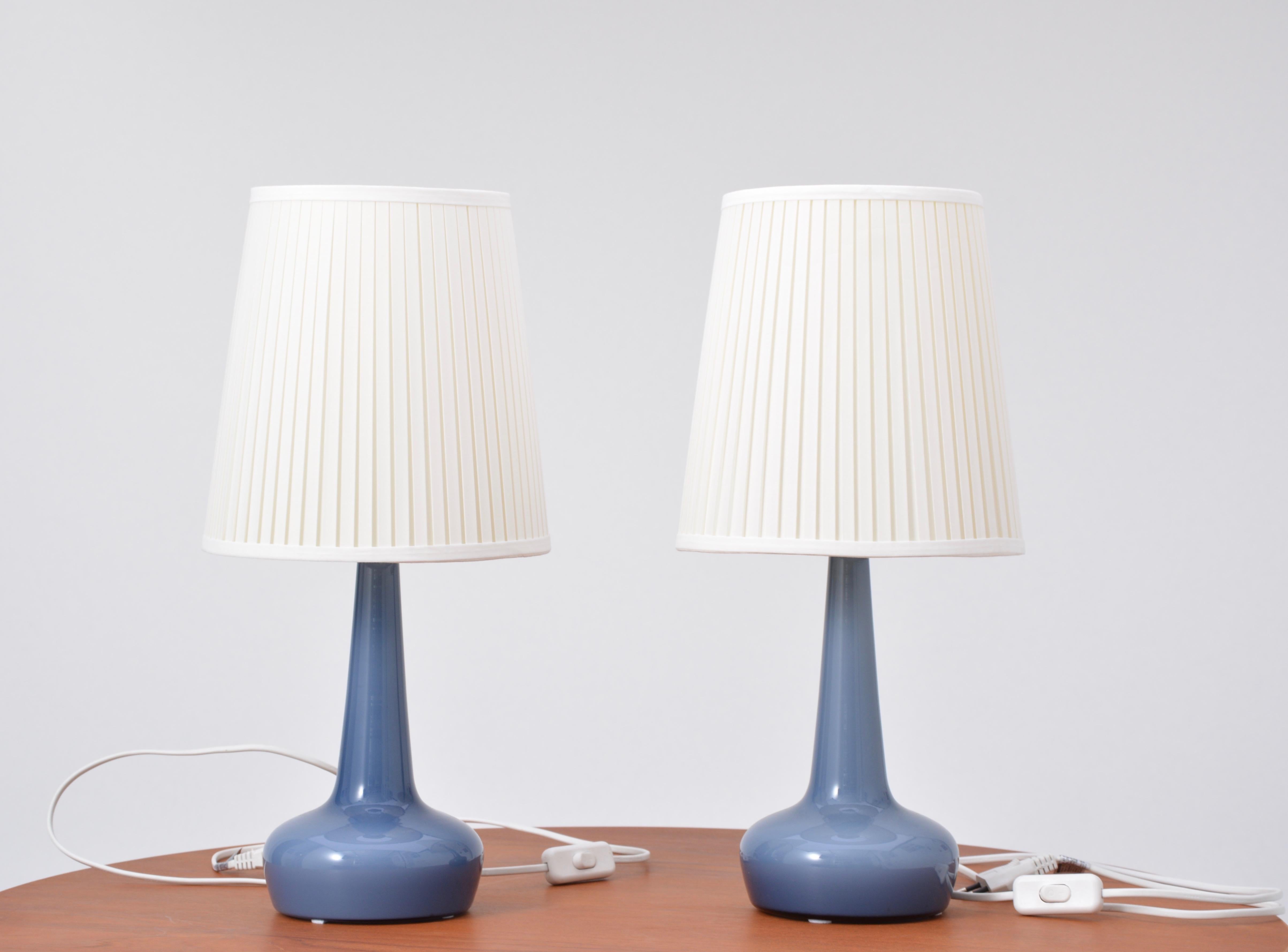 20th Century Pair of Rare Danish Table Lamps Model 311 by Esben Klint for Holmegaard, 1958