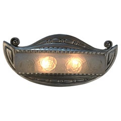 Paire de rares appliques murales Degue Art Deco