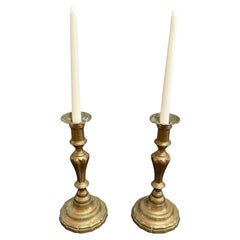 Pair of Rare Early 18th Century Louis XV Candlesticks