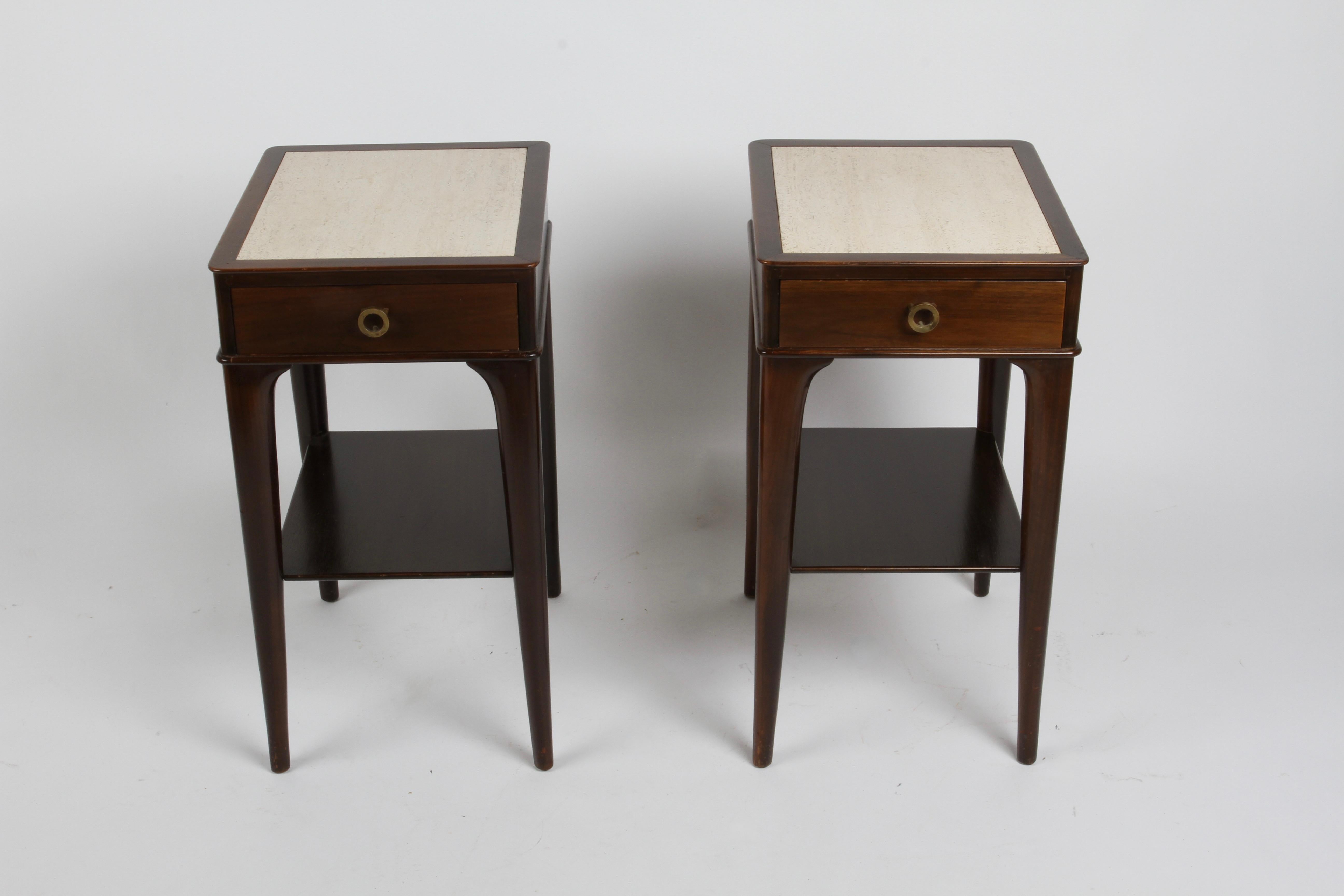 Mid-Century Modern Pair of Rare Edward Wormley Dunbar for Modern Elegant Nightstands or End Tables  For Sale