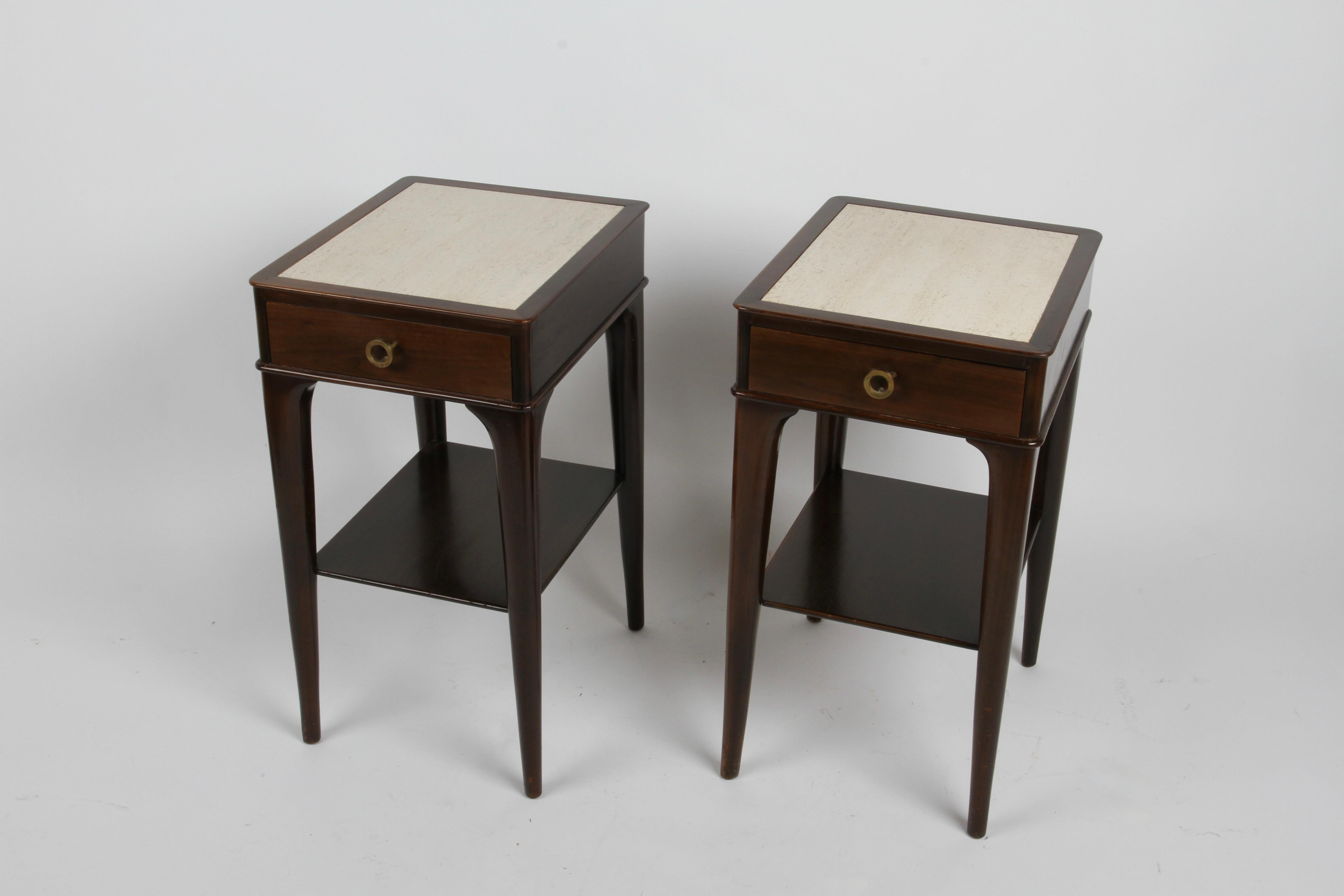 American Pair of Rare Edward Wormley Dunbar for Modern Elegant Nightstands or End Tables  For Sale