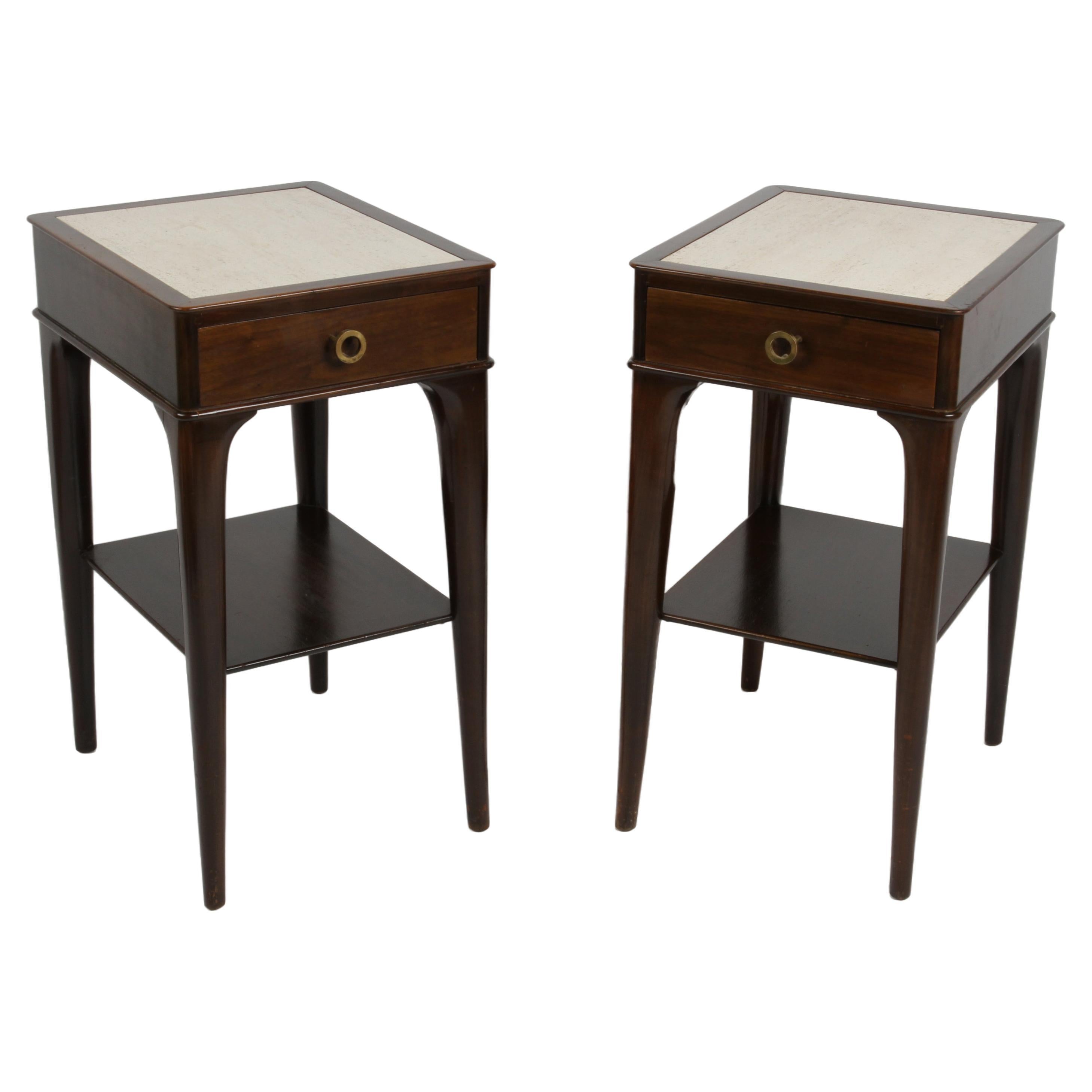 Pair of Rare Edward Wormley Dunbar for Modern Elegant Nightstands or End Tables  For Sale