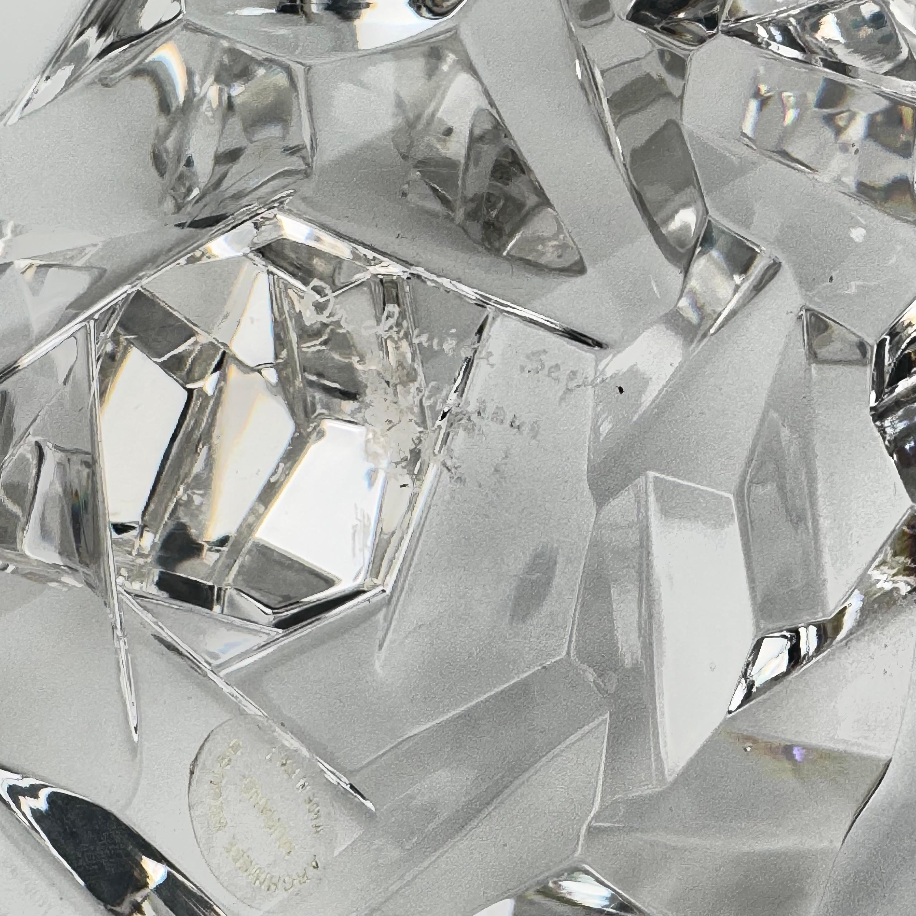 Pair of Rare Faceted Crystal Glass Candlesticks by Archimede Seguso, Murano, 50s For Sale 4