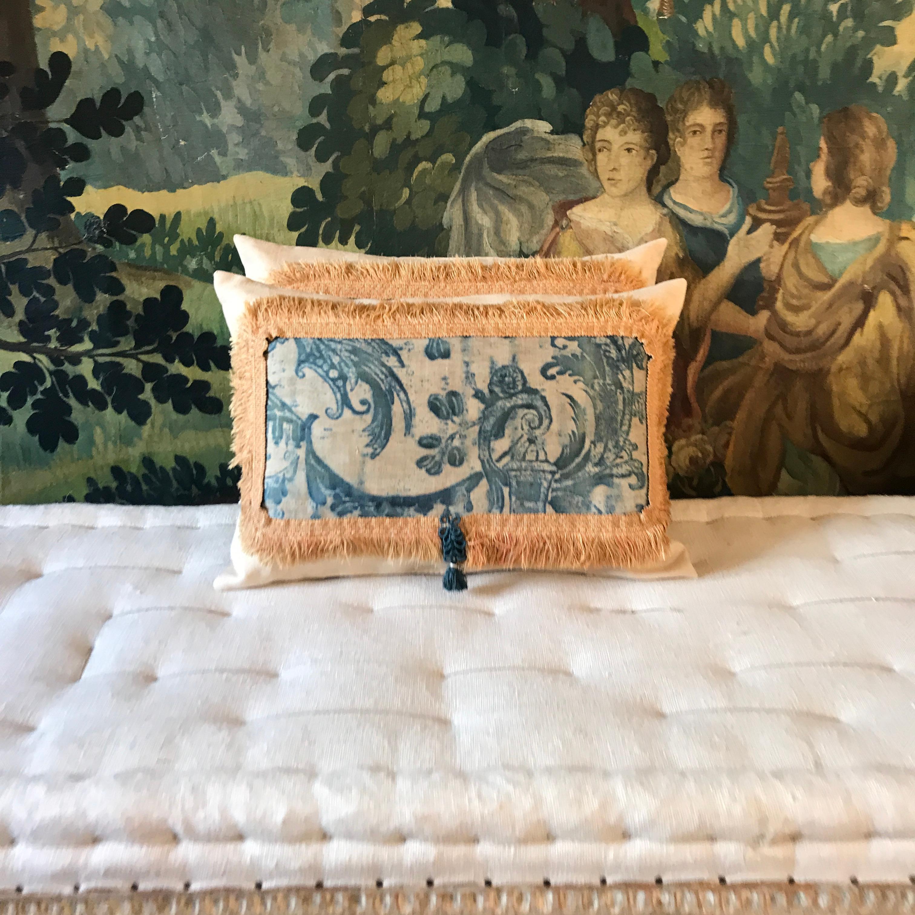 Italian Small Rare Fortuny Cushion