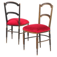 Coppia di rare poltrone neoclassiche francesi Napoléon III, 1870 ca.