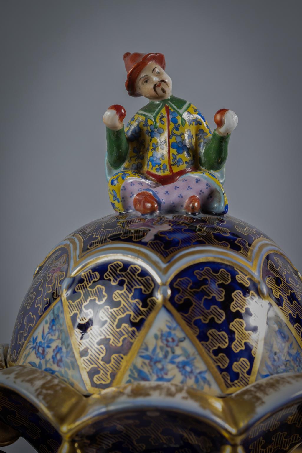 Mid-19th Century Pair of Rare French Porcelain Covered 