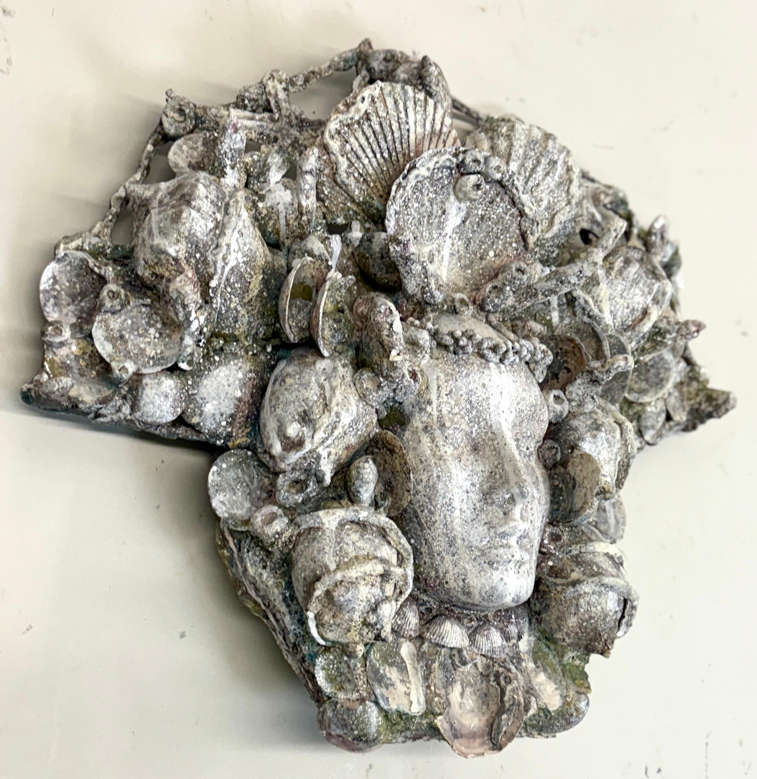 Hand-Crafted PAIR of Rare French Shell & Plaster Sconces by Serge Roche & Maison Jansen, 1935 For Sale